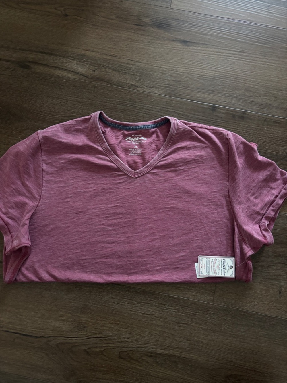 Men's V-Neck Short Sleeve Tee in Dusty Rose - Comfortable Everyday Shirt